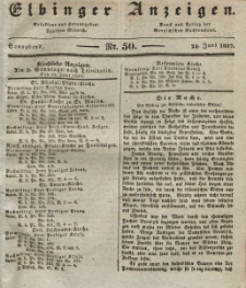Elbinger Anzeigen, Nr. 50. Sonnabend, 24. Juni 1837