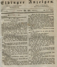 Elbinger Anzeigen, Nr. 51. Mittwoch, 28. Juni 1837