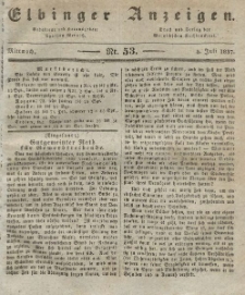 Elbinger Anzeigen, Nr. 53. Mittwoch, 5. Juli 1837