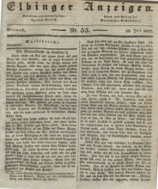 Elbinger Anzeigen, Nr. 55. Mittwoch, 12. Juli 1837