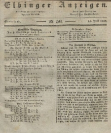 Elbinger Anzeigen, Nr. 56. Sonnabend, 15. Juli 1837
