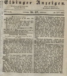 Elbinger Anzeigen, Nr. 57. Mittwoch, 19. Juli 1837
