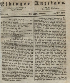 Elbinger Anzeigen, Nr. 59. Mittwoch, 26. Juli 1837