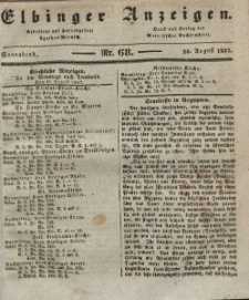Elbinger Anzeigen, Nr. 68. Sonnabend, 26. August 1837