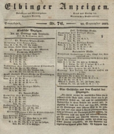 Elbinger Anzeigen, Nr. 76. Sonnabend, 23. September 1837