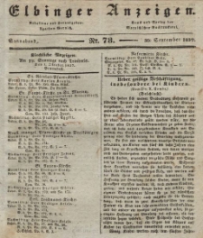 Elbinger Anzeigen, Nr. 78. Sonnabend, 30. September 1837