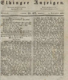 Elbinger Anzeigen, Nr. 87. Mittwoch, 1. November 1837