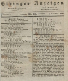 Elbinger Anzeigen, Nr. 88. Sonnabend, 4. November 1837
