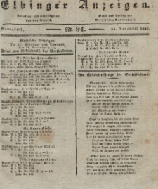 Elbinger Anzeigen, Nr. 94. Sonnabend, 25. November 1837