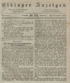 Elbinger Anzeigen, Nr. 95. Mittwoch, 29. November 1837