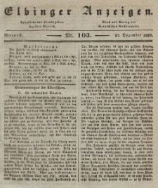 Elbinger Anzeigen, Nr. 103. Mittwoch, 27. Dezember 1837