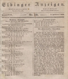 Elbinger Anzeigen, Nr. 10. Sonnabend, 3. Februar 1838