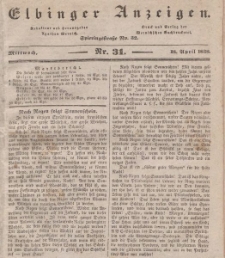 Elbinger Anzeigen, Nr. 31. Mittwoch, 18. April 1838