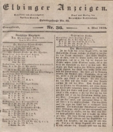 Elbinger Anzeigen, Nr. 36. Sonnabend, 5. Mai 1838