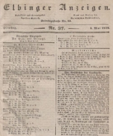 Elbinger Anzeigen, Nr. 37. Dienstag, 8. Mai 1838