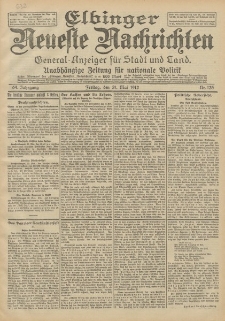 Elbinger Neueste Nachrichten, Nr. 125 Freitag 31 Mai 1912 64. Jahrgang