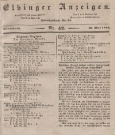 Elbinger Anzeigen, Nr. 42. Sonnabend, 26. Mai 1838