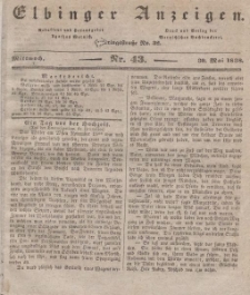 Elbinger Anzeigen, Nr. 43. Mittwoch, 30. Mai 1838