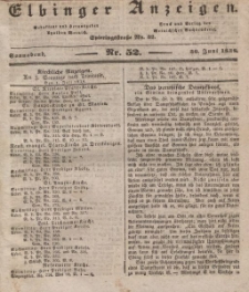 Elbinger Anzeigen, Nr. 52. Sonnabend, 30. Juni 1838