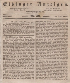 Elbinger Anzeigen, Nr. 59. Mittwoch, 25. Juli 1838