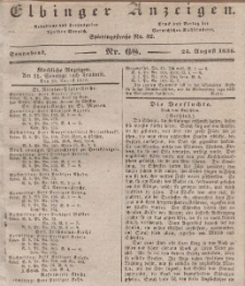 Elbinger Anzeigen, Nr. 68. Sonnabend, 25. August 1838