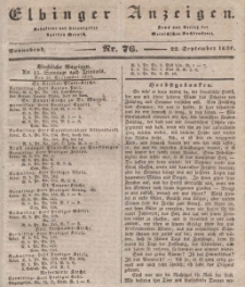 Elbinger Anzeigen, Nr. 76. Sonnabend, 22. September 1838