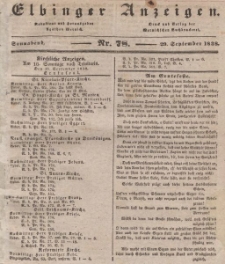 Elbinger Anzeigen, Nr. 78. Sonnabend, 29. September 1838