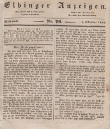 Elbinger Anzeigen, Nr. 79. Mittwoch, 3. Oktober 1838