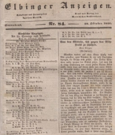 Elbinger Anzeigen, Nr. 84. Sonnabend, 20. Oktober 1838