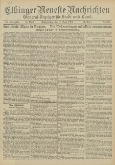 Elbinger Neueste Nachrichten, Nr. 130 Donnerstag 6 Juni 1912 64. Jahrgang