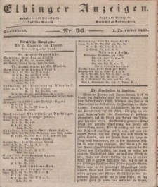 Elbinger Anzeigen, Nr. 96. Sonnabend, 1. Dezember 1838