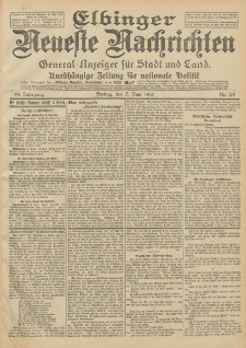 Elbinger Neueste Nachrichten, Nr. 131 Freitag 7 Juni 1912 64. Jahrgang