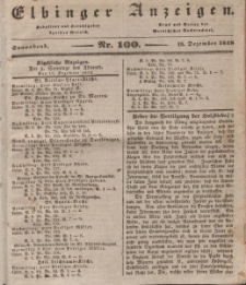 Elbinger Anzeigen, Nr. 100. Sonnabend, 15. Dezember 1838