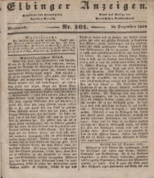 Elbinger Anzeigen, Nr. 101. Mittwoch, 19. Dezember 1838