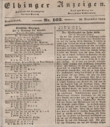 Elbinger Anzeigen, Nr. 102. Sonnabend, 22. Dezember 1838