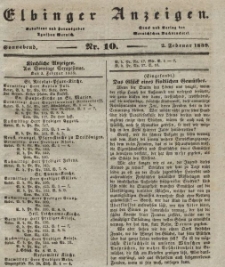 Elbinger Anzeigen, Nr. 10. Sonnabend, 2. Februar 1839
