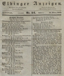 Elbinger Anzeigen, Nr. 24. Sonnabend, 23. März 1839