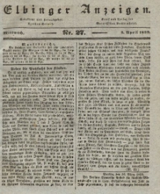 Elbinger Anzeigen, Nr. 27. Mittwoch, 3. April 1839