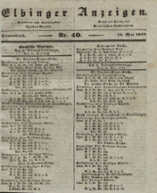 Elbinger Anzeigen, Nr. 40. Sonnabend, 18. Mai 1839