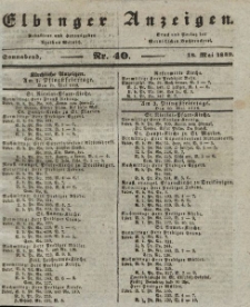 Elbinger Anzeigen, Nr. 40. Sonnabend, 18. Mai 1839