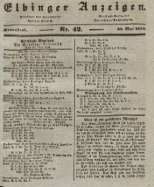 Elbinger Anzeigen, Nr. 42. Sonnabend, 25. Mai 1839