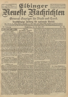 Elbinger Neueste Nachrichten, Nr. 136 Donnerstag 13 Juni 1912 64. Jahrgang