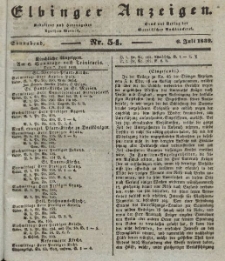 Elbinger Anzeigen, Nr. 54. Sonnabend, 6. Juli 1839