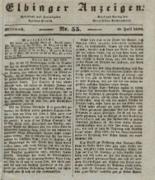 Elbinger Anzeigen, Nr. 55. Mittwoch, 10. Juli 1839