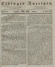 Elbinger Anzeigen, Nr. 57. Mittwoch, 17. Juli 1839