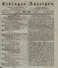 Elbinger Anzeigen, Nr. 58. Sonnabend, 20. Juli 1839