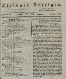 Elbinger Anzeigen, Nr. 60. Sonnabend, 27. Juli 1839