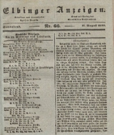 Elbinger Anzeigen, Nr. 66. Sonnabend, 17. August 1839