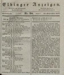 Elbinger Anzeigen, Nr. 78. Sonnabend, 28. September 1839