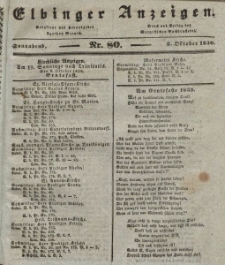 Elbinger Anzeigen, Nr. 80. Sonnabend, 5. Oktober 1839